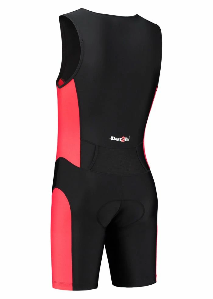 Dare2Tri Men's Tri-Suit - Black / Red - Image 2
