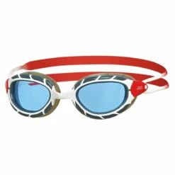 Zoggs Predator- White/Red/Tint