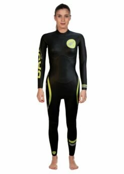 Rocket Science Sports Women's Basics Wetsuit- Black / Yellow