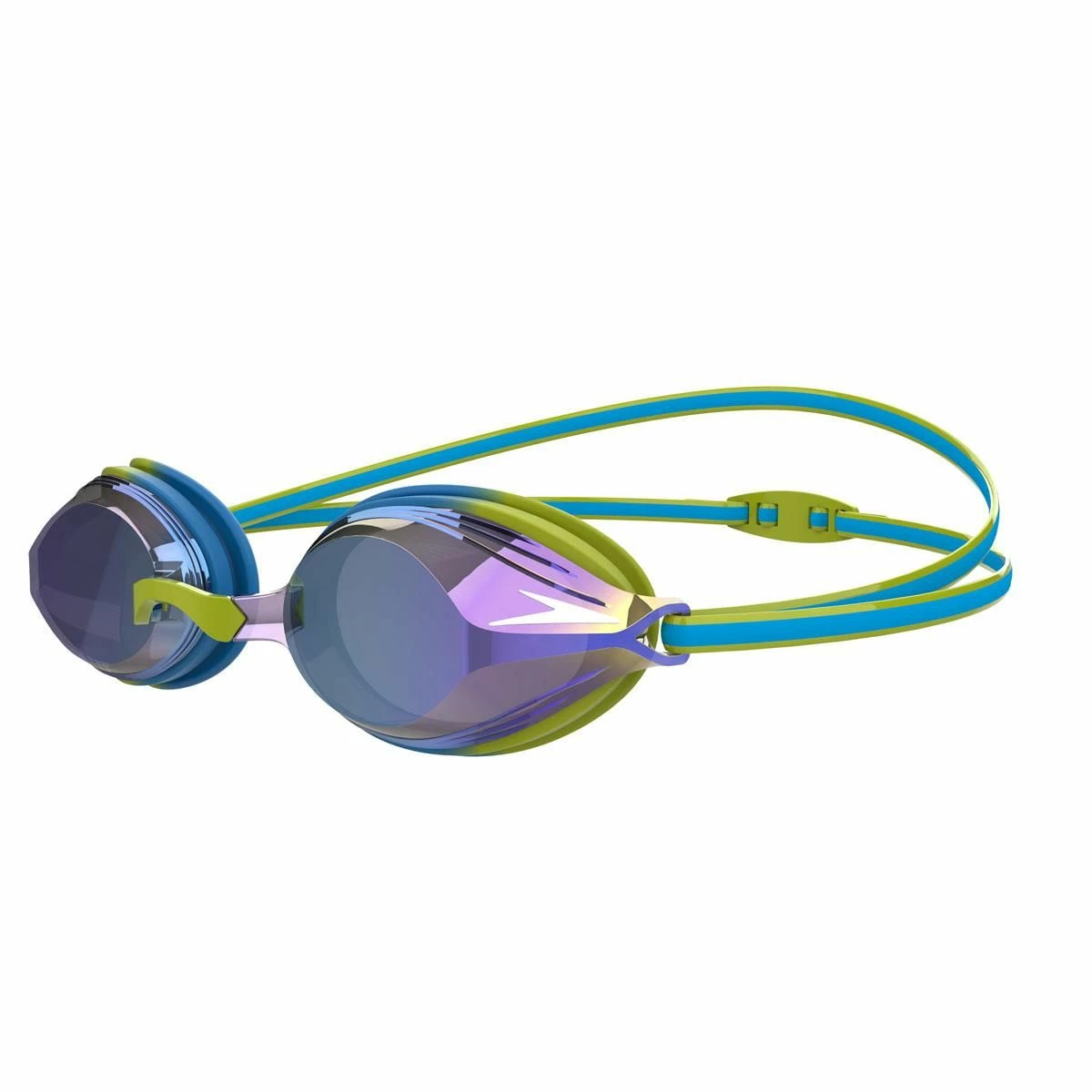 Speedo Vengeance Mirror Junior Goggles - Pool Blue/ Atomic Lime/ Ocean Blue - Image 3