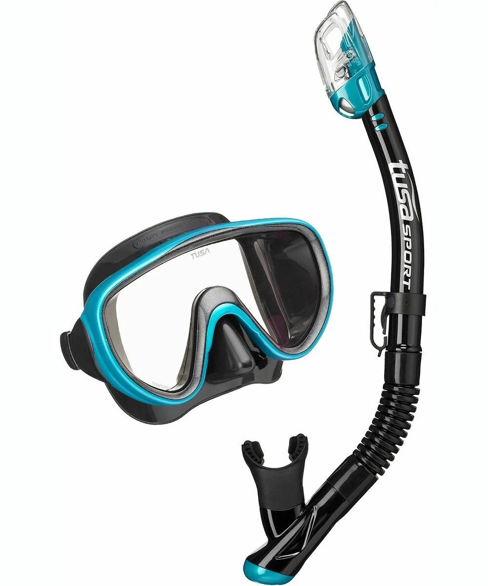 TUSA Serene Combo Snorkelling Set - Black/ Ocean Green