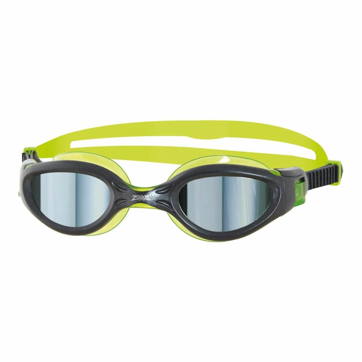 Zoggs Phantom Elite Junior Mirror Goggles - Black / Lime / Smoke