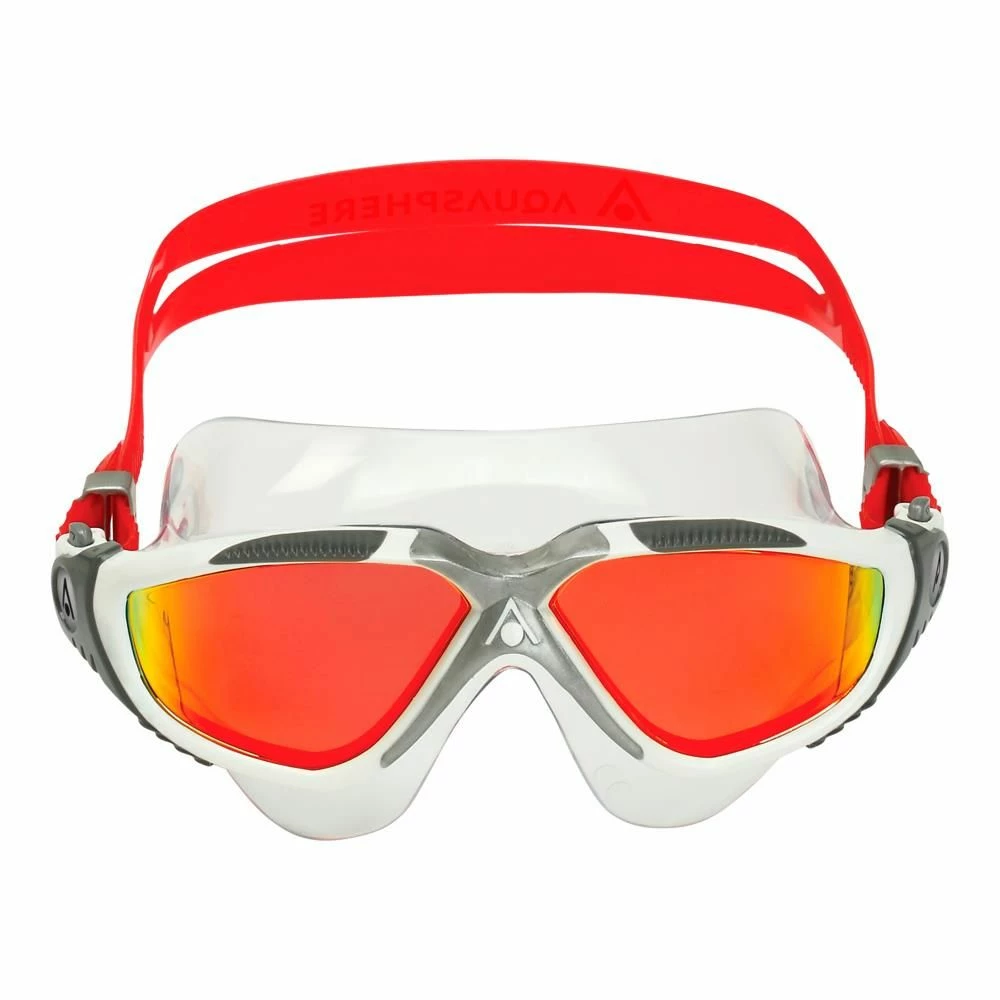 Aqua Sphere Vista Red Titanium Mirrored Goggles - White/ Red
