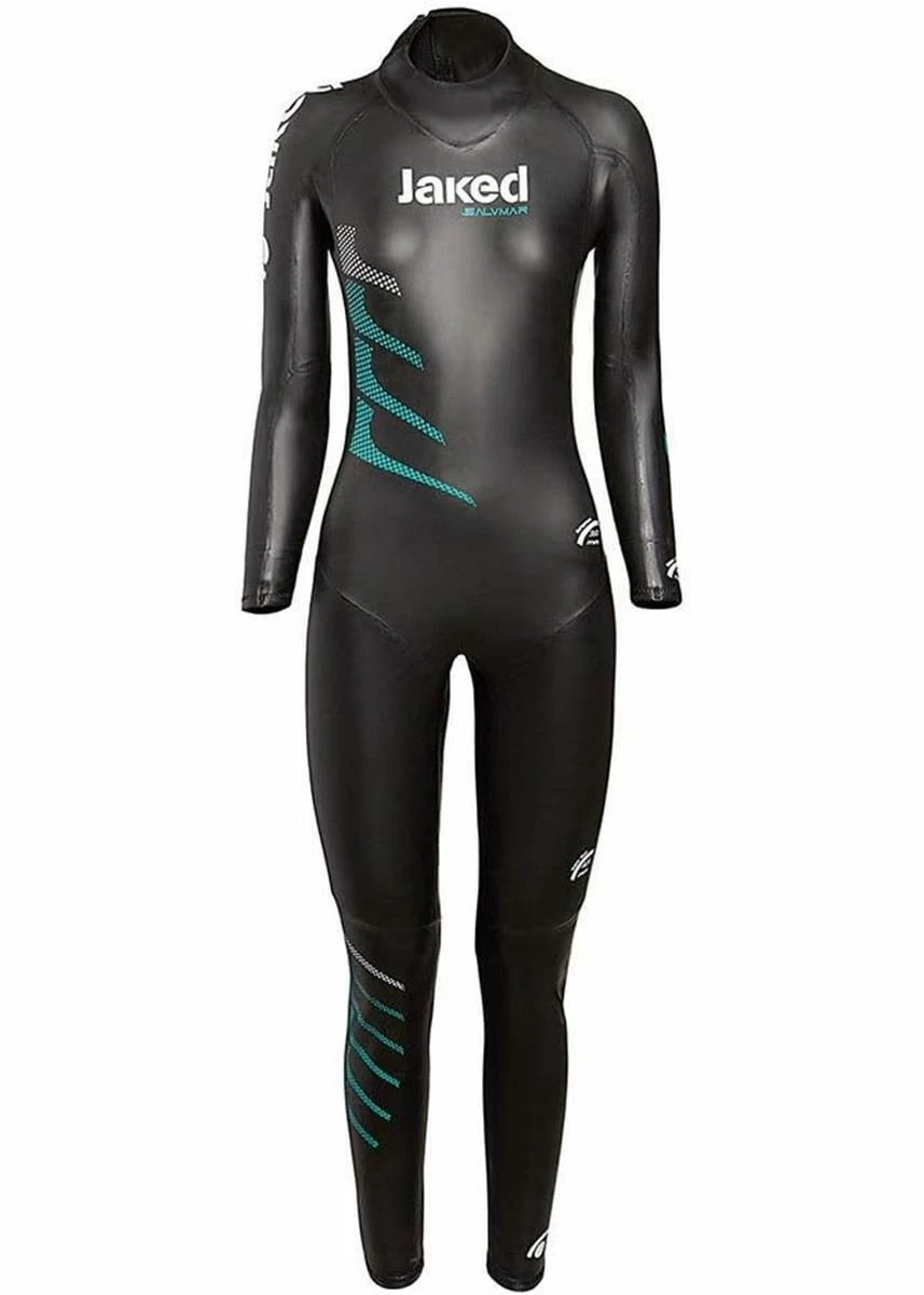 Jaked Womens Challenger Wetsuit - Black / Sky Blue - Image 2