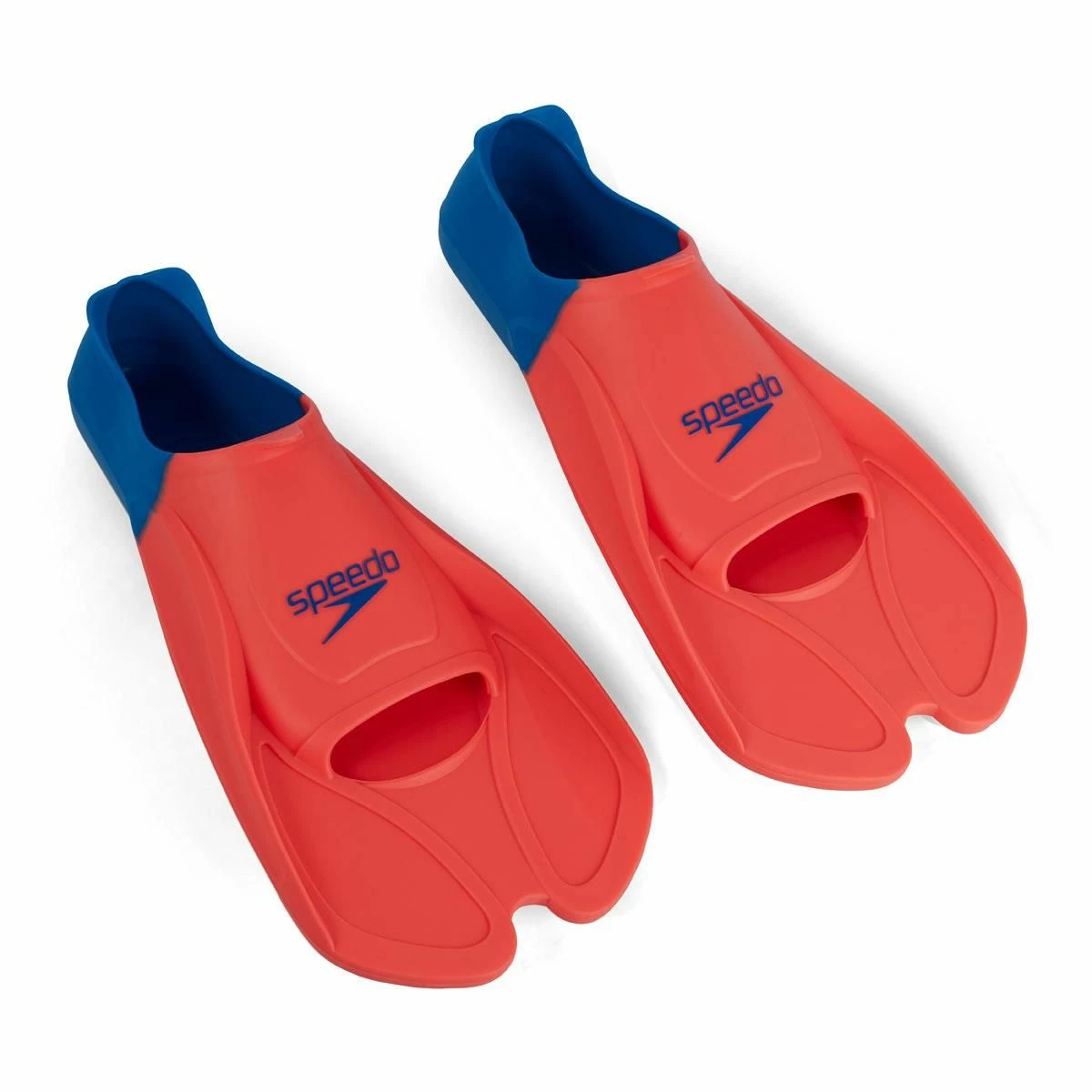 Speedo Training Fins - Fluro Tangerine/ Pool Blue/ Blue Flame - Image 6