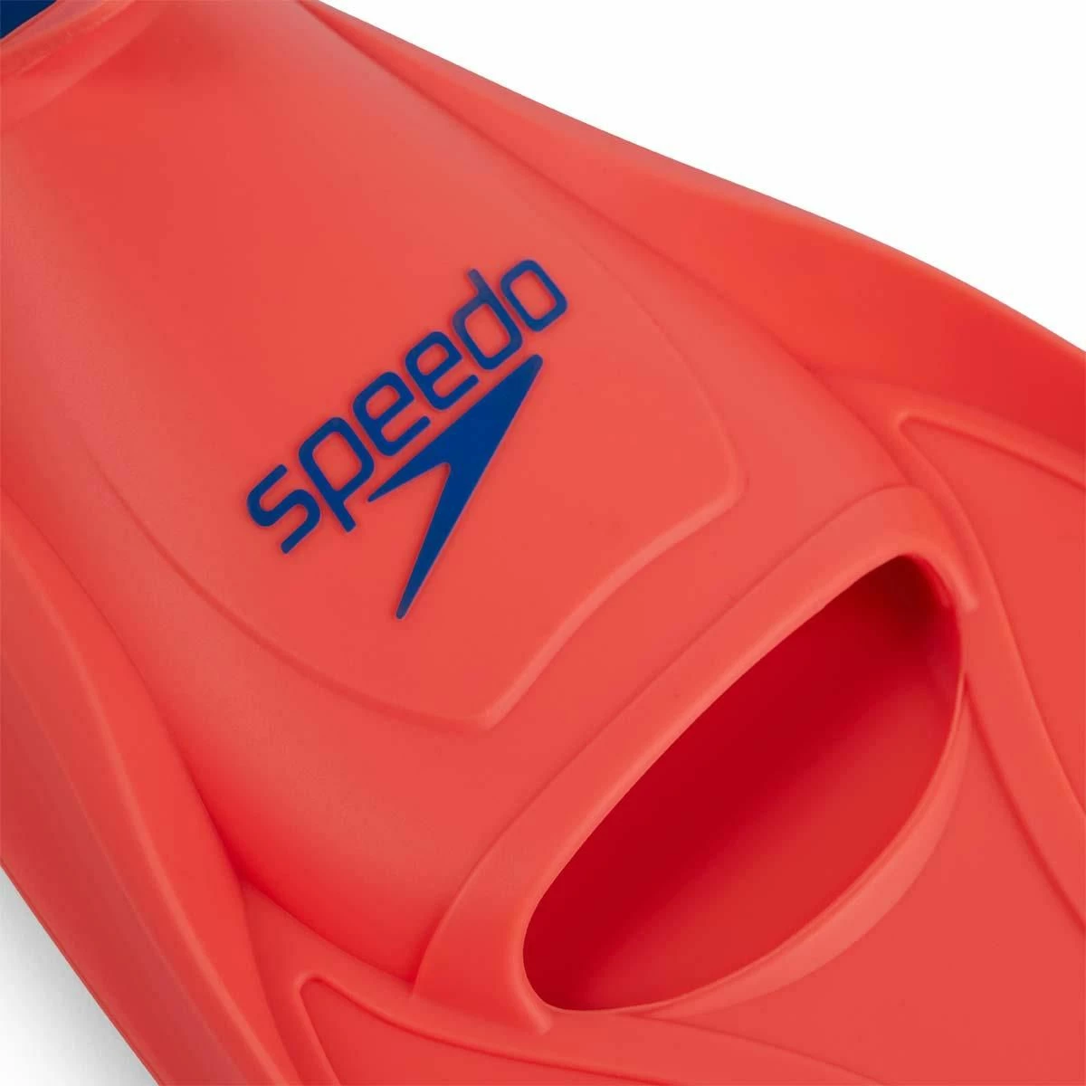 Speedo Training Fins - Fluro Tangerine/ Pool Blue/ Blue Flame - Image 2
