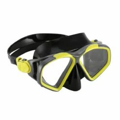 Aqua Lung Hawkeye Snorkelling Mask - Bright Yellow- Dark Grey
