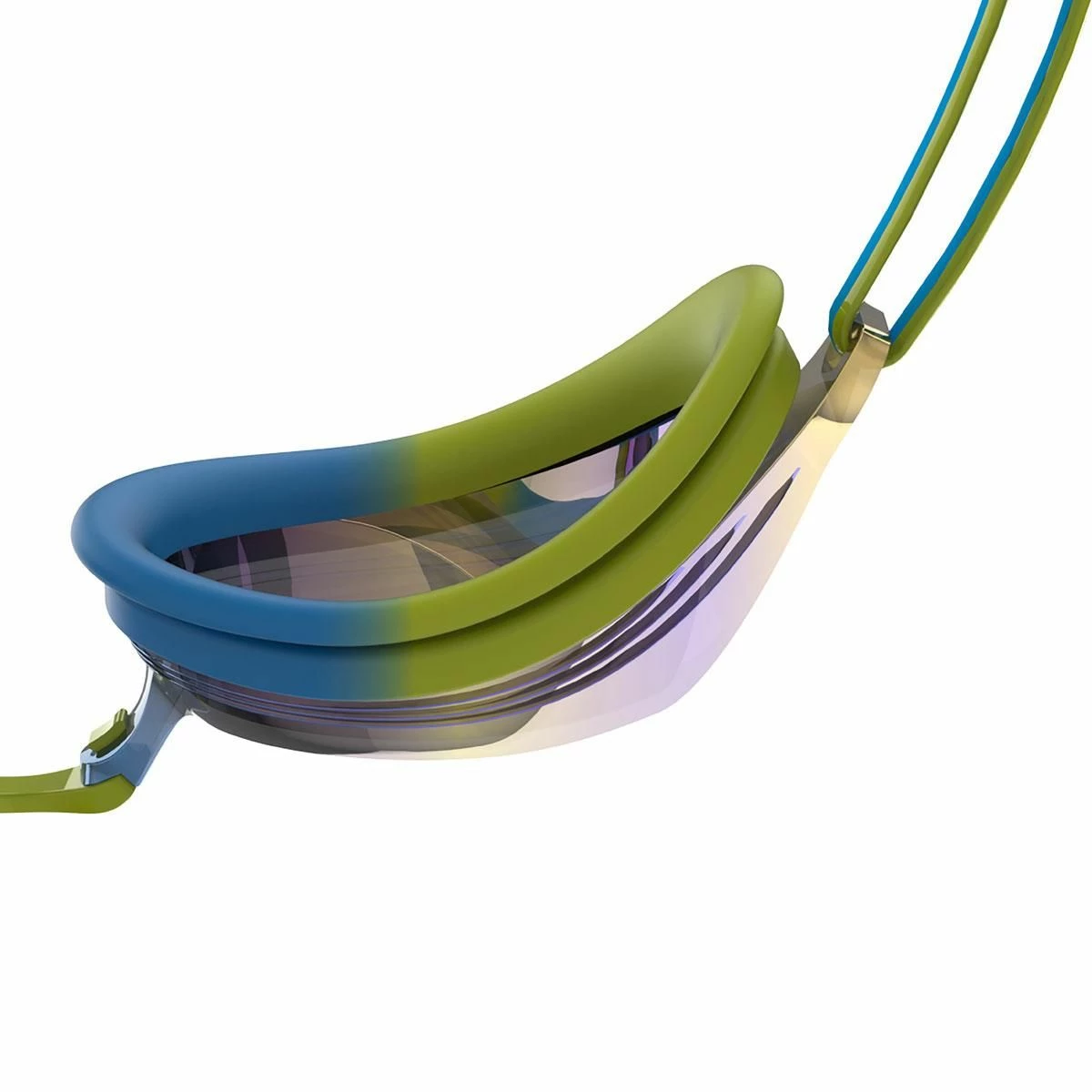 Speedo Vengeance Mirror Junior Goggles - Pool Blue/ Atomic Lime/ Ocean Blue - Image 4