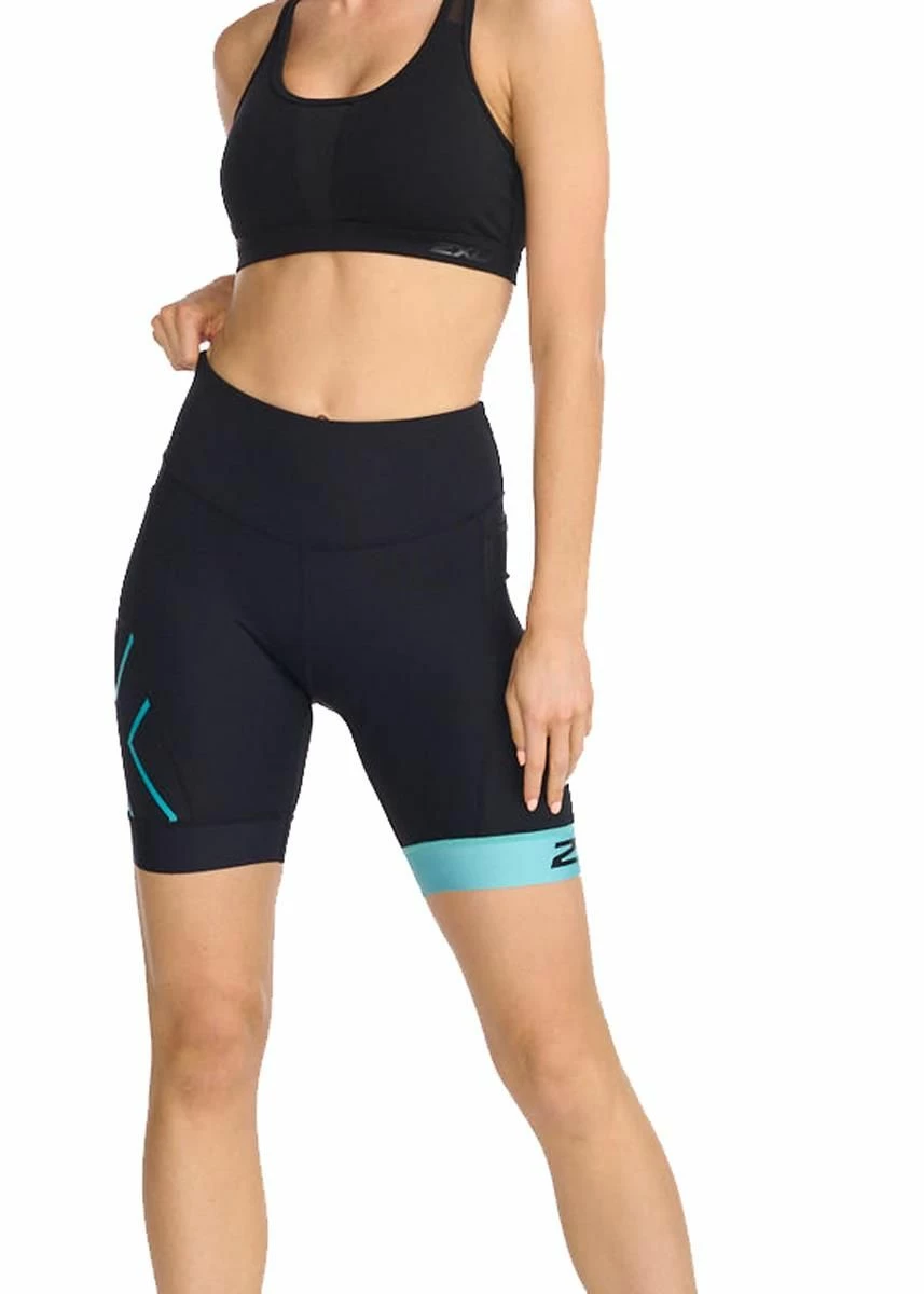 2XU Women's Core 7 Inch Tri Short - Black/ Porcelain - Image 4