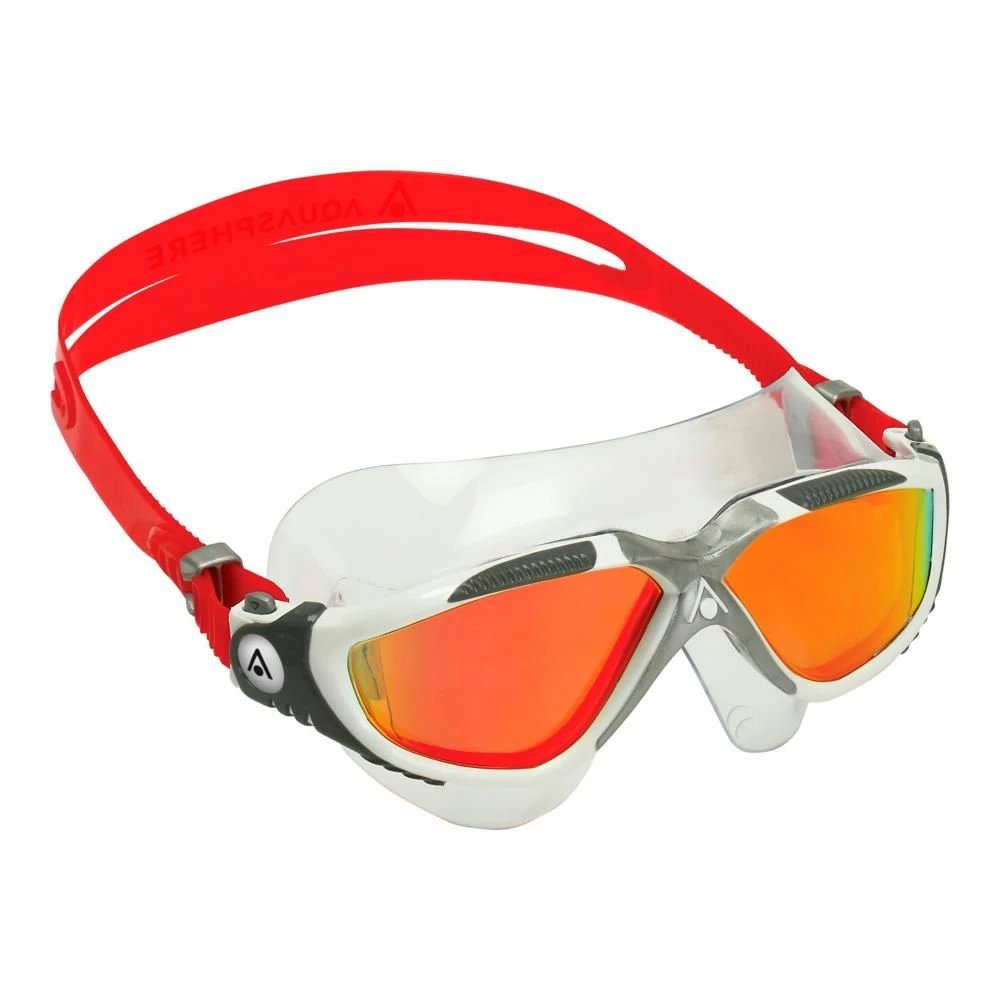 Aqua Sphere Vista Red Titanium Mirrored Goggles - White/ Red - Image 3