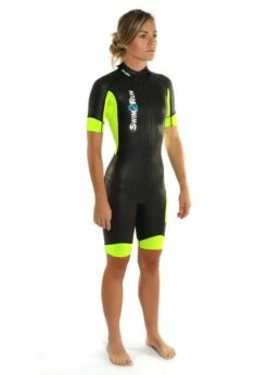 Dare2Tri Womens SwimRun GO Wetsuit - Black / Yellow