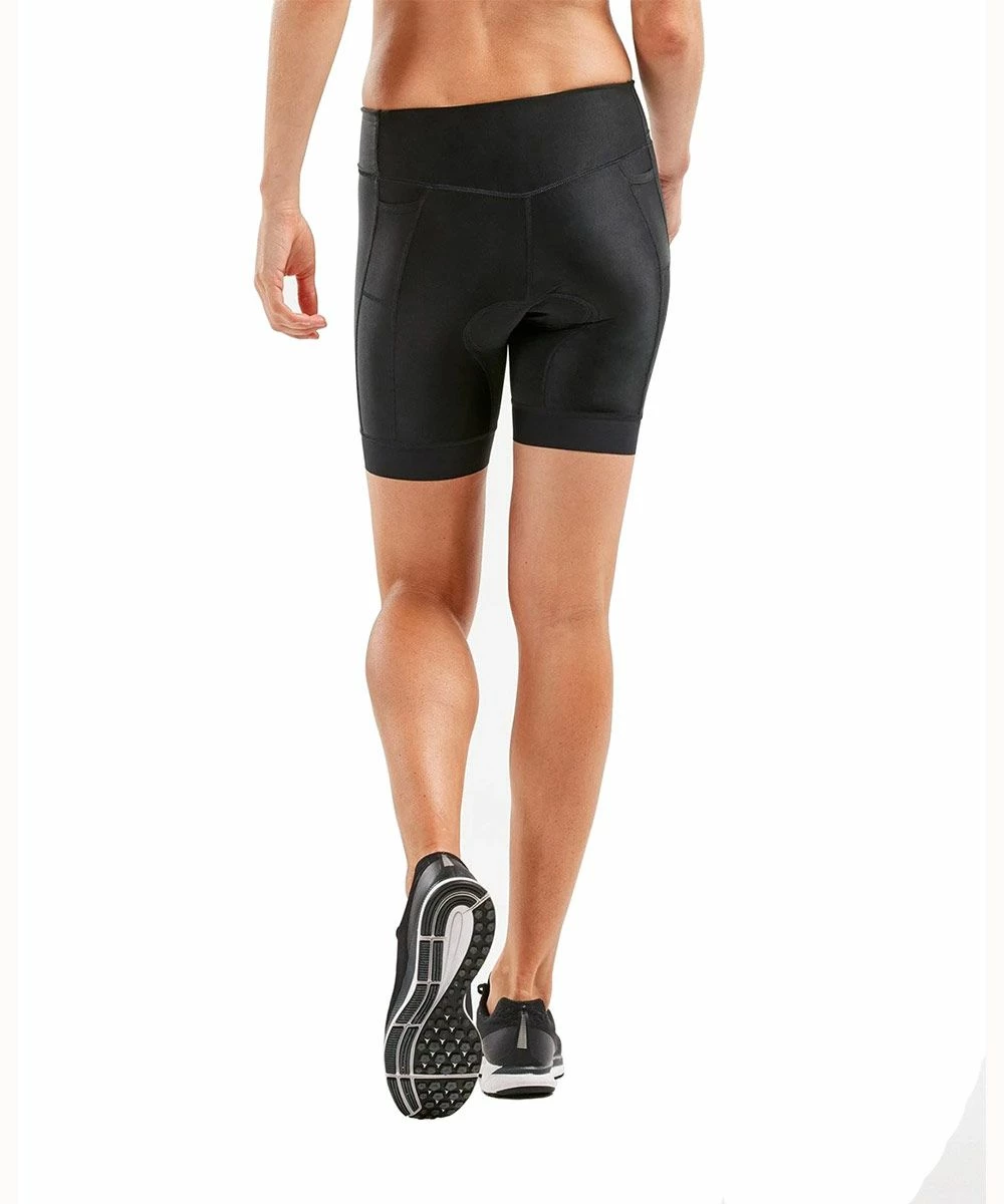 2XU Women's Perform Tri 7" Short - Black / Black - Image 2