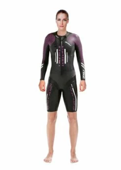 2XU Women's Swim Run: Pro Wetsuit- Black / Berry